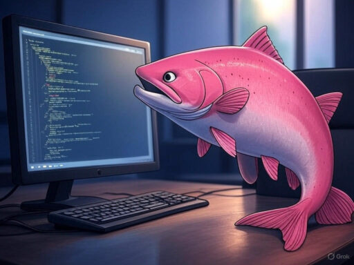 cloud-init example being edited by a salmon